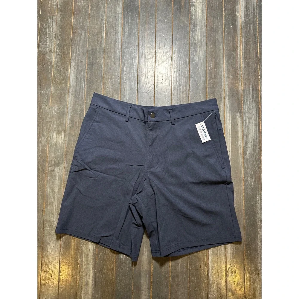 Old Navy Active Tech Hybrid Shorts Navy Blue 4-Way Stretch Performance